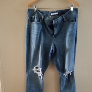 Levi's skinny 711 distressed jeans plus size